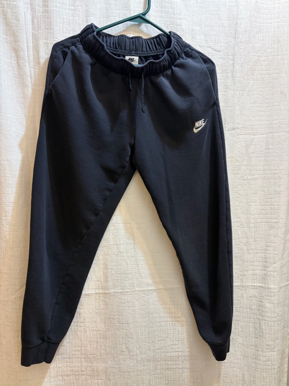 Nike Black Elastic Waist Sweatpants with Swoosh Tag